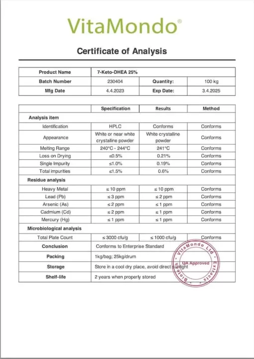 Premium 7-Keto Supplement: 100g–1kg – Metabolic Support - Image 3