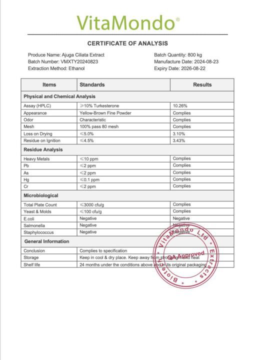 Premium Turkesterone 10% Powder: 100g–500g – Ajuga Extract, Performance - Image 3