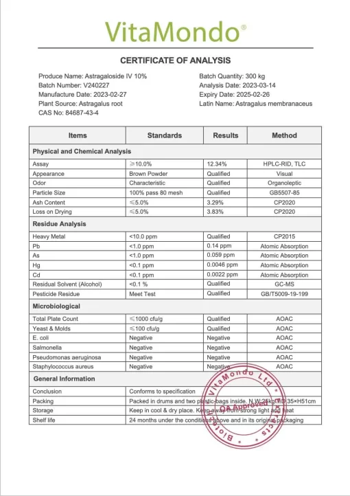 Premium Astragaloside IV 10% Extract: 100g-1kg – Telomere Health - Image 3