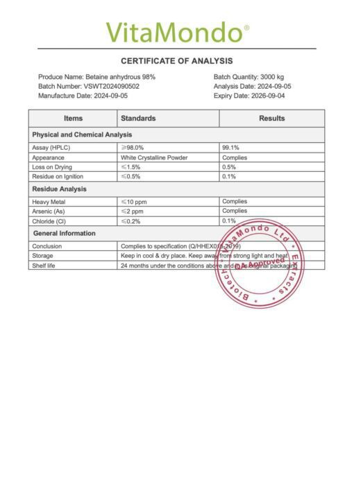 Premium Trimethylglycine (TMG) 99%: 100g-500g – Betaine, Heart Health - Image 3