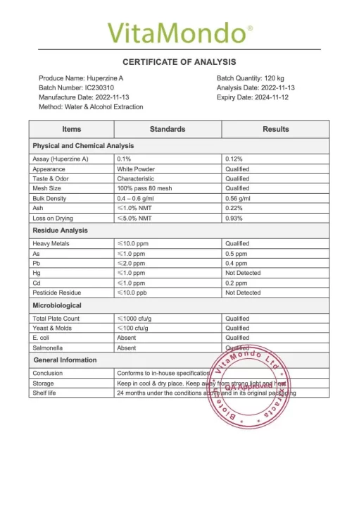 Premium Huperzine A: 100g–1kg – Memory & Cognitive Support - Image 3