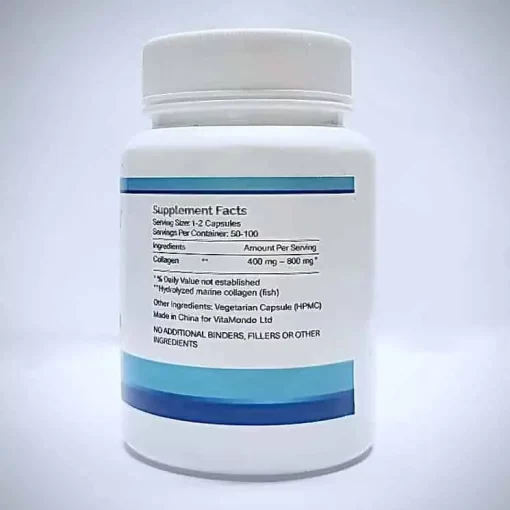 Hydrolyzed Marine Collagen 98%: 400 mg * 100 Capsules – Skin, Joints - Image 4