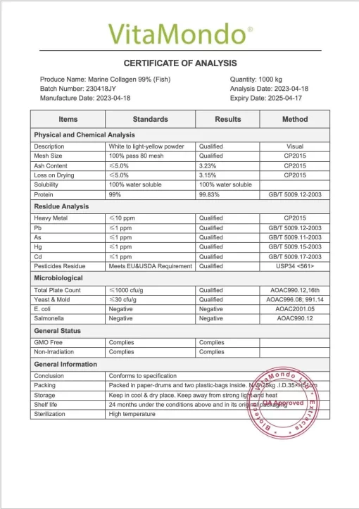 Hydrolyzed Marine Collagen 98%: 400 mg * 100 Capsules – Skin, Joints - Image 5