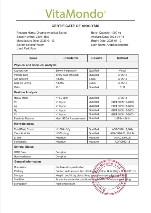 Organic Dong Quai Extract Powder: 100g–1kg – Women’s Health & Vitality Support - Image 3