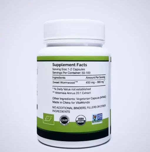 Organic Artemisia Annua 500mg * 100 Caps – Immune & Wellness Support - Image 3