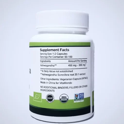 Ashwagandha Root 500mg * 100 Capsules – Stress & Relaxation Support - Image 4