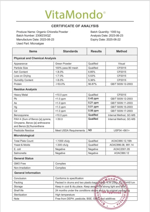 Organic Chlorella Powder: 100g–1kg – Superfood & Phytonutrient Support - Image 3