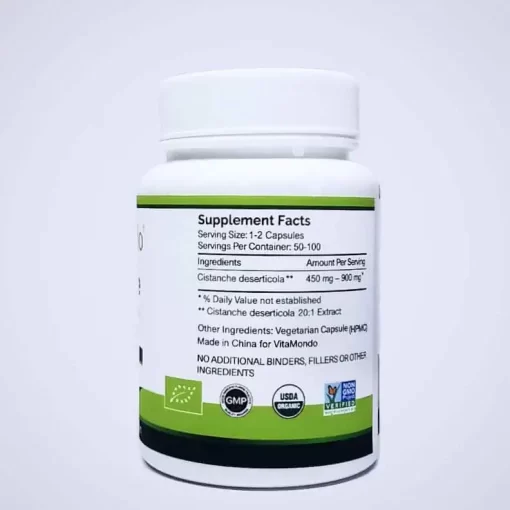 Organic Cistanche Deserticola: 500 mg × 100 Caps – Energy & Vitality - Image 3
