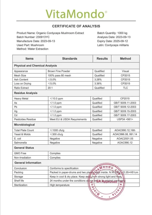 Organic Cordyceps Extract: 100g-1kg – Vitality & Athletic Performance - Image 4