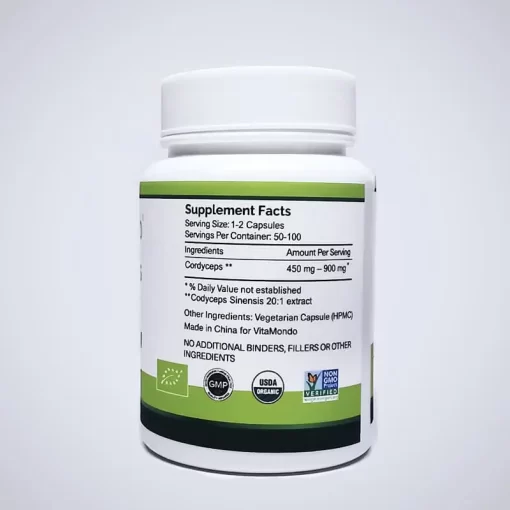 Organic Cordyceps Extract 500mg * 100 Capsules – Energy & Endurance Support - Image 4