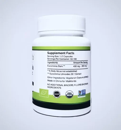 Organic Eucommia Ulmoides Capsules 500mg * 100 Caps – Bone & Joint Support - Image 4