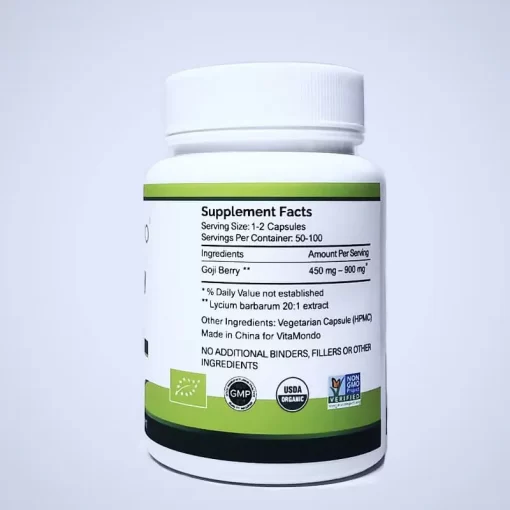 Organic Goji Berry 500mg * 100 Caps – Antioxidant & Vitality Support - Image 3