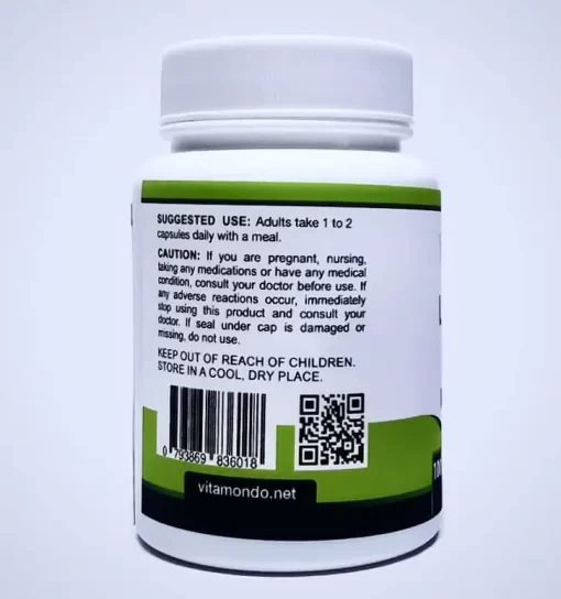 Organic Lion’s Mane Mushroom Capsules: 500mg * 100 Caps – Brain Support - Image 3