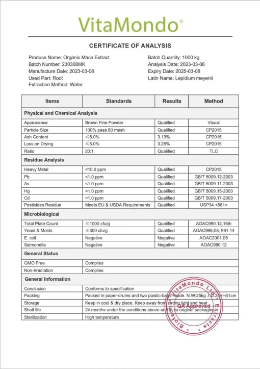 Organic Maca Root Extract Powder: 100g-1kg – Energy, Vitality - Image 3
