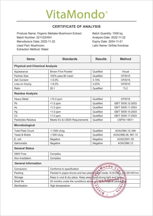 Organic Maitake Mushroom Extract: 100g-1kg – Stress & Energy Balance - Image 4