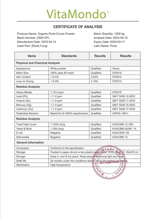 Organic Poria Cocos Mushroom Powder: 100g-1kg – Wolfiporia, Immunity - Image 4