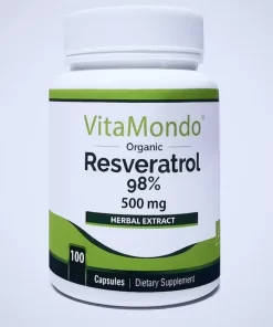 Organic Resveratrol 500mg Supplement 98 Capsules