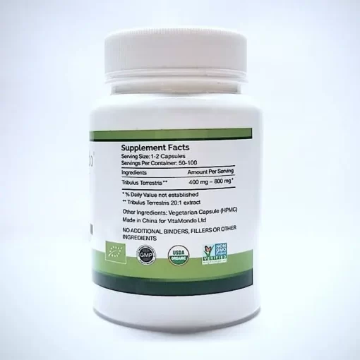 Organic Tribulus Terrestris 400mg * 100 Caps – Vitality & Performance Support - Image 3