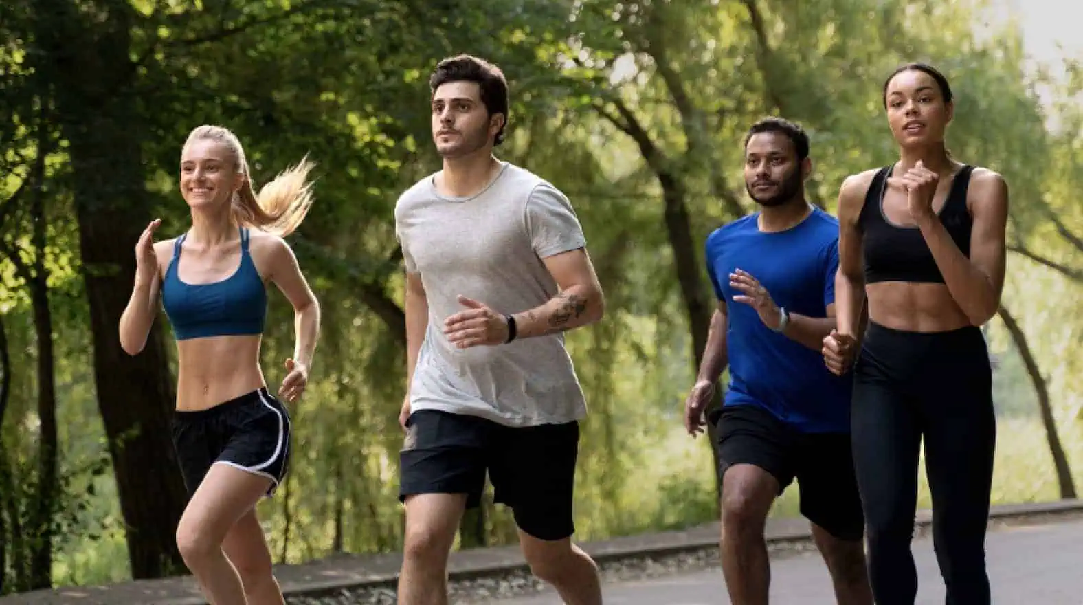 Men and Women Out Jogging